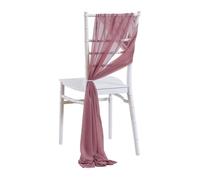 20PCS Chair Gauze Outdoor Church Wedding Sashes Decor Wrapped Up with Ribbon Chiffon Anti-Wrinkle Flexibility Bachelorette Party(Mauve)