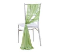 20PCS Chair Gauze Outdoor Church Wedding Sashes Decor Wrapped Up with Ribbon Chiffon Anti-Wrinkle Flexibility Bachelorette Party(Green)