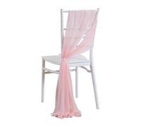 20PCS Chair Gauze Outdoor Church Wedding Sashes Decor Wrapped Up with Ribbon Chiffon Anti-Wrinkle Flexibility Bachelorette Party(Pink)
