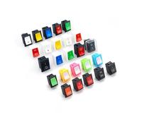 20PCS Cheap KCD1-101 ON-OFF Rocker Swith 2/3 Pin Terminal 21 * 15mm KCD1 Rocker Toggle Switch 10A125V6A250V IDGTTLDF(ON-OFF 2 Pin Black)