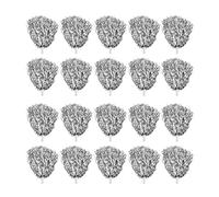20PCS Cheerleading Pom Poms, 3.3in Handle Bright Colors Cheering Squad Hand Flower Spirit Sticks for Sports Party Stage Show (Silver)