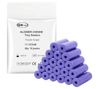 20pcs Chewies For Invisalign Aligners, Aligne Chewie For Invisible Braces, Aligners Tray Seaters Orthodontic Teeth Chompers Flavor Scented Pack of 2 Each Pair Individually Wrapped(Grape)