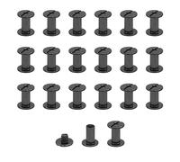 20Pcs Chicago Screw Posts,M5*10mm Rivet Chicago Binding Screws Bright Black