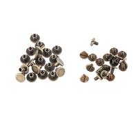 20Pcs Chicago Screws for Leather, Flat Leather Rivets Chicago Binding Screws Posts Assortment Kit for Scrapbook Photo Albums Leather Repair(6.5mm)