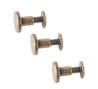 20Pcs Chicago Screws for Leather, Flat Leather Rivets Chicago Binding Screws Posts Assortment Kit for Scrapbook Photo Albums Leather Repair(8mm)