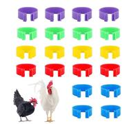 20PCS Chicken Leg Rings Adjustable Clip on Poultry 5 Colors of 16mm Plastic Reusable Chicken Identification Legs Rings Chicken Leg Rings Adjustable Clip on Poultry Chickens Smaller Ducks and Wild Fowl