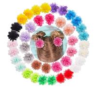 20Pcs Chiffon Flower Hair Clips for Bright Colored Hair Accessories for Boy Girl for Birthdays Showers Festivals