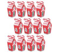 20pcs Christmas Bag Candy Holder Storage Box for Season, Red | Kraft Paper Construction, Not Easy to Deform, Christmas Elements, Chic Decorative Creative Style