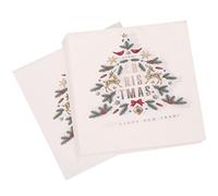 20pcs Christmas Elements Printed Disposable Paper Napkins 2 Ply Napkins Holiday 33cm x 33cm Cocktail Napkins Serviette for New Year Winter Dinner Party Supplies Decoration, Reindeer & Snowflakes