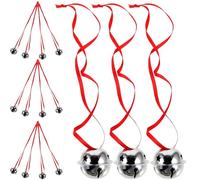 20Pcs Christmas Jingle Bells Rustic Craft Bells for Christmas Tree Wreath Garland Ornaments Holiday DIY Decorations Silver (3cm)