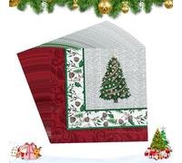 20PCS Christmas Napkins,Christmas Guest Napkins,Paper Napkin with Christmas Tree,Disposable Tissue Table,Christmas Tissue Paper for Holiday Dinner Festive Christmas Party Supplies,33cm x 33cm