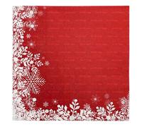 20Pcs Christmas Napkins Paper,Christma Serviettes Napkin,Traditional Snowflakes Pattern Square Red Napkins for Christmas Party,Dinner,Restaurant,Kitchen,Holiday Table Decor Supplies(33 * 33cm)