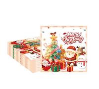 20Pcs Christmas Napkins Serviettes,Christmas Party Paper Napkins,Merry Christmas Table Decorations,16x16cm Snow Scene Serviettes Christmas Luncheon Dinner Cocktail Napkins for Xmas Party Supplies