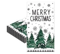 20Pcs Christmas Napkins Serviettes Disposable 40x33cm,Xmas Serviette Napkin,Christmas Decor Snowflake Xmas Tree Tissue Cocktail Dessert Dinner Napkins for Christmas Party Paper Napkin Table Decoration