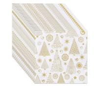 20PCS Christmas Napkins Table Decorations 33x33cm Gold Christmas Tree Serviettes Disposable Soft Cocktail Dinner Paper Napkins for Xmas Party Supplies Accessories Home Decor
