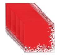20pcs Christmas Paper Napkins,33cm Red Snowflake Serviette Christmas Napkins Disposable Paper Party Napkin Xmas Paper's Serviettes for Xmas Dinner Table Decorations Party Supplies