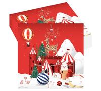 20Pcs Christmas Party Napkins,Christmas Napkins Serveittes for Xmas Party,Christmas Paper Tableware Decoration,Christmas Red Nutcracker Amusement Park Paper Tissues for Christmas Family Party Supplies