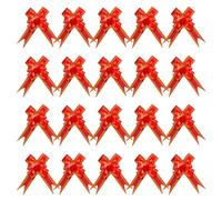 20Pcs Christmas Red Bows for Gift Wrapping,Large Ribbon Bow Pull Velvet Tree Ribbons Present Gifts Decorations Wreath,for Crafts DIY Cake Birthday Present Valentines Wedding Car Door Gift Baskets(Red)