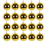 20PCS Christmas Tree Baubles Balls Ornaments Xmas Hanging Decorations Shatterproof (Gold Shiny, 8CM)