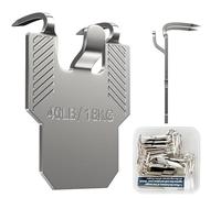 20Pcs Claw Picture Hanger Hooks for Plasterboard Walls, No Nails Drywall Picture Hanging Kit, Holds up to 40lb, No Damage Heavy Duty Hook, Painting, Mirror, Photo Frame, Art, Tool-Free Installation