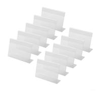 20PCS Clear Acrylic L Shaped Sign Holders for Displaying For Menus, Photos, and Important Information in Business Environments (9 * 13cm10pcs)