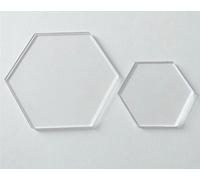 20PCS Clear Acrylic Laser Cut Hexagon Sheet, Hexagon Place Cards for Table Numbers, Guest Name, Food Signs and Special Event Decoration and DIY Accessory (2.0")