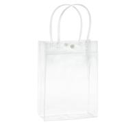 20pcs Clear Gift Bag With Handle Reusabled Transparnt Gift Wrap/Shopping Bag For Wedding Candy Bag Dessert Retail Clear Bag
