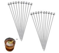 20Pcs Cocktail Picks, Upgrade Stainless Steel Cocktail Sticks Reusabl Olive Picks Metal Drinks Skewers Martini Olive Skewers for Cocktail Party, Barbeque Snacks, Drink, Picnic Sandwich