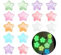 20PCS Colorful Glow in the Dark Star Shoe Charms Glowing Stars Shoe Decorations Charm Cute Bling Star Junk Charms for Shoes Decoration Womens Mixed Stars Shoes Buckle Decor Accessories for Women