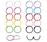 20Pcs Colorful Loose Leaf Binder Rings, 30mm Binder Rings, Binding Rings for Flash Cards, Metal Paper Rings, Index Card, Papers, Keychains, School, Office 10 Colors