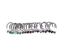 20Pcs Colorful Stainless Steel Curved Nose Studs Rings Bars Piercing Body Piercing Jewelry Multicolor Fashion in practical