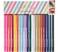 20PCS Colour Eyeliner Pencil Set, Smooth Fine Tip Long-Lasting Smudge-Resistant Gel-Texture Liners - Bright Multicolour Waterline Pencils for Weddings, Parties, Cosplay Looks and Everyday Eye Makeup
