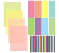20PCS Coloured Dyslexia Overlays,3 Sizes of Coloured Overlays for Dyslexia Aids,Dyslexic Overlay Sheets for Children,Light Coloured Plastic Overlays for Reduce Visual Stress ADHD Irlens