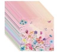 20Pcs Colourful Floral Paper Napkins for Summer Dining 33x33cm Soft Paper Napkins Patterned Disposable Serviettes for Afternoon Tea Birthday Party Baby Shower Picnic Wedding vAnniversary Decoration