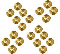 20PCS Compression Olives Copper, 15mm Tube OD, Copper Compression Fittings for Water/Gas Lines, HVAC Systems