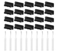 20PCS-Computer Graphics Card Protective Cover, Pe Data Dust Plug, Female Port for Laptops, Anti-Lost Port Dust Covers Protectors for Laptop Universal Female Port