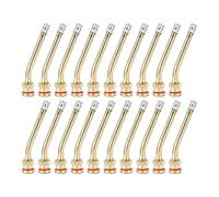 20PCS Copper Tire Valve Stem, Heavy Duty Rustproof Valve Stem for Truck Trailer RV Lawn Mower, Excellent Sealing Air Valve Extension with Standard Fit (V3-20-4)