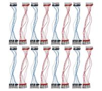 20Pcs Copper Wire Alligator Clip Leads Red Blue Plastic Metal Safe For Physics Lab School Home Education Experiment Training