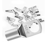 20Pcs Copper Wire Lugs 6mm2 M8 Bolt Hole,Battery Cable Ends Eyelets Crimp Tubular Ring Terminals Connectors