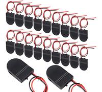 20PCS CR2032 Battery Holder Coin Button Cell Battery Holder Case CR2032 Battery Holder 1 x 3V CR2032 Button Coin Cell Battery Holder with Wire Leads