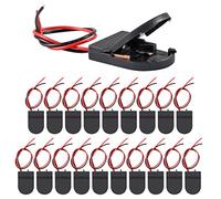 20pcs cr2032 Battery Holder, CR2032 Battery Holder with Switch, Coin Cell Holder, 1 x 3V CR2032 Button Coin Cell Battery Holder with Leads On Off Switch (Black)