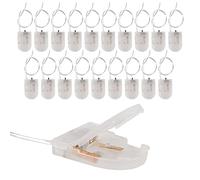 20pcs cr2032 Battery Holder, CR2032 Battery Holder with Switch, Coin Cell Holder, 1 x 3V CR2032 Button Coin Cell Battery Holder with Leads On Off Switch (transparent)