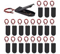 20pcs cr2032 Battery Holder,CR2032 Battery Holder with Switch Plastic 2x3V Button Coin Cell CR2032 Battery Holder Case Box with Wire Lead ON-Off Switch (Black)