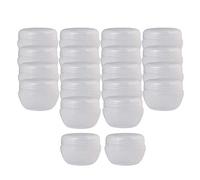 20PCS Cream Empty Bottle Container Small Travel Containers for Toiletries Transparent White