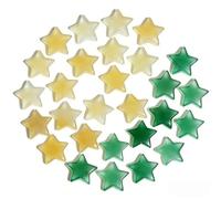 20PCS Crystal Star Gift Set, 2 Materials 10PCS Each, Mixed Gemstone Five Point Stars for Women Men, 4 Themes(Wealth+Opportunity)