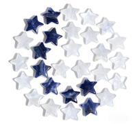 20PCS Crystal Star Gift Set, 2 Materials 10PCS Each, Mixed Gemstone Five Point Stars for Women Men, 4 Themes(Focus+Wisdom)