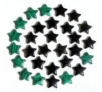 20PCS Crystal Star Gift Set, 2 Materials 10PCS Each, Mixed Gemstone Five Point Stars for Women Men, 4 Themes(Protection+Grounding)