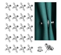 20PCS Curtain Magnets, Double Sided Magnetic Suction Curtains, Curtains Magnet Closure, No-Drill Curtain Magnet Closure Clips Shower Curtain Magnets, for Home Bathroom Bedroom Draperie Office Shower