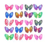 20pcs Cute Dog Hair Bows with Rubber Bands - Elastic Butterfly Design Dog Hair Bowknot Topknot Pets Grooming Decor Dog Hair Accessories