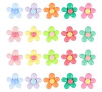 20pcs Cute Flower Fridge Magnets, 3D Funny Refrigerator Magnets Colorful Decorative Locker Magnets for Home Kitchen Office Classroom Whiteboard (10 Colors)